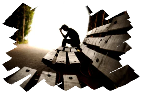 Nachdenkliche Person auf einer Bank – Sinnsuche und Wunsch nach Veränderung